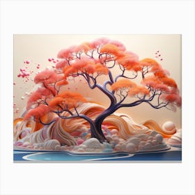 3d Paper Art Canvas Print