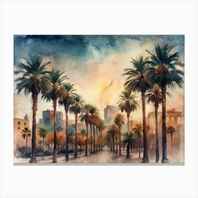 Palm Trees In Los Angeles Toile