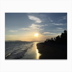 Sunset On The Beach Canvas Print