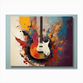 Abstract Guitar Painting Canvas Print