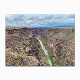 View from Rio Grande Gorge Bridge, Taos, New Mexico Canvas Print