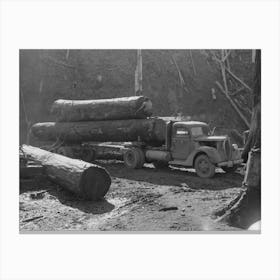 Loading Logs Onto Truck, Tillamook County, Oregon By Russell Lee Canvas Print