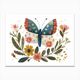 Little Floral Butterfly 2 Canvas Print