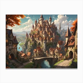 Castle In The Hills Canvas Print