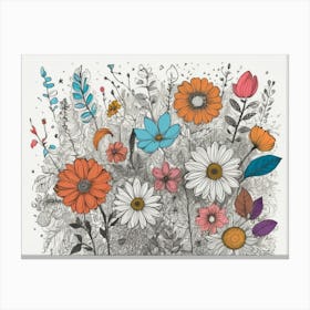 Flowers In The Garden Canvas Print