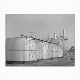 Oil Storage Tanks Out Of Kilgore, Texas By Russell Lee Canvas Print