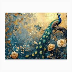 Exquisite Vintage Artistic Background with Abstract Illustrations Canvas Print