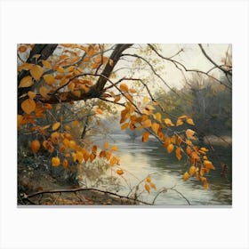 Autumn On The River Canvas Print