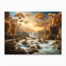 At the Base of the Falls Canvas Print
