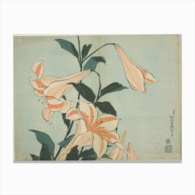 Lilies, Katsushika Hokusai 1 Canvas Print
