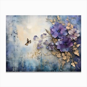 Vintage Moody Flowers 15 Canvas Print