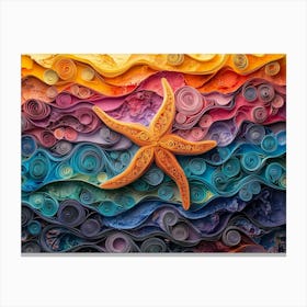 Paper Quilling Sea Star Canvas Print