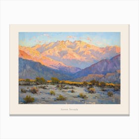 Western Sunset Landscapes Sierra Nevada 3 Poster Canvas Print