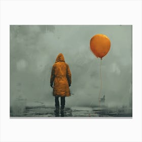 Man With A Balloon Canvas Print