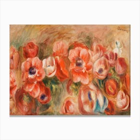 Anemones, Pierre Auguste Renoir Canvas Print