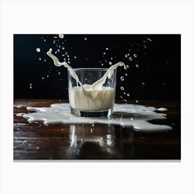 Splash Of Milk Canvas Print