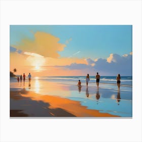 Sunset On The Beach 9 Canvas Print