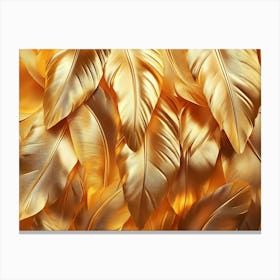 Gold Feathers 2 Canvas Print