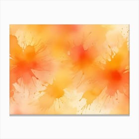 Abstract Background With Orange And Yellow Paint Splatters Canvas Print