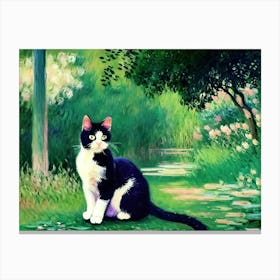 Cat In The Garden Canvas Print