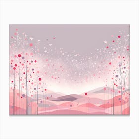 Pink Landscape VECTOR ART Canvas Print