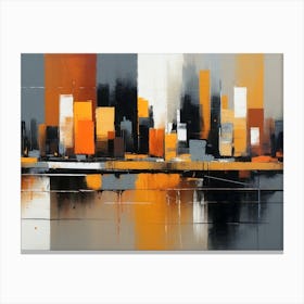 Abstract Cityscape painting 4 Canvas Print