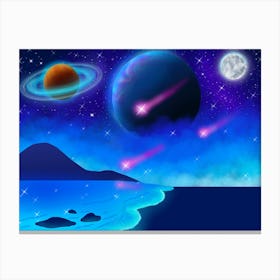 Planets In The Sky Canvas Print