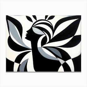 Matisse Style Abstract Female with Butterfly Wings Canvas Print