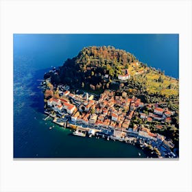 Aerial View Of Bellagio Town On Lake Como, Italy Canvas Print