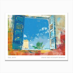 Tel Aviv From The Window Series Poster Painting 1 Canvas Print