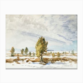 Winter Landscape, Juho Mäkelä Canvas Print