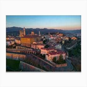 Bergamo Italy Aerial Photography Canvas Print