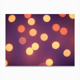 A Blurry Background Of Orange And Yellow Circles Creating A Soft And Warm Effect Canvas Print