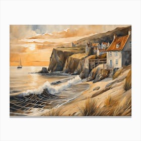 European Coastal Painting (27) Canvas Print