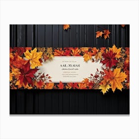 An Exuberant Autumn Sale Banner Adorned With Intricate Designs Revealing An Exciting Juxtaposition (1) Canvas Print