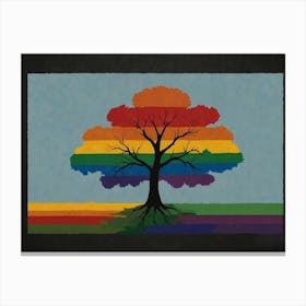 Rainbow Tree Canvas Print