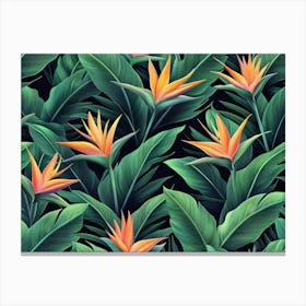 3D Bird of Paradise Canvas Print