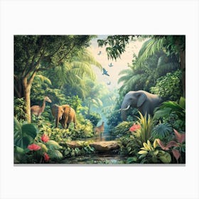 Jungle Scene Canvas Print