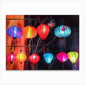 Colourful Lanterns Of Hoi An Vietnam Canvas Print