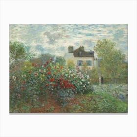 The Artist's Garden In Argenteuil (A Corner Of The Garden With Dahlias), (1873), Claude Monet Canvas Print