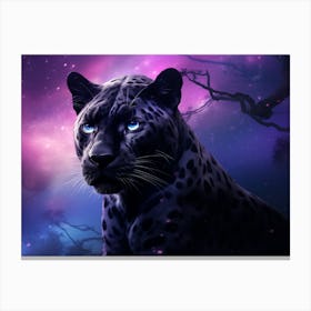 Leopard With Blue Eyes Canvas Print