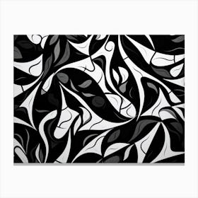 Patterns Abstract Black And White 7 Canvas Print