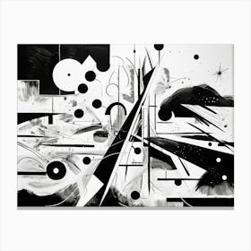 Metaphysical Exploration Abstract Black And White 5 Canvas Print