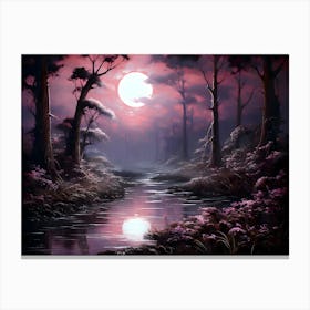 Lunar Blossom Glen Canvas Print