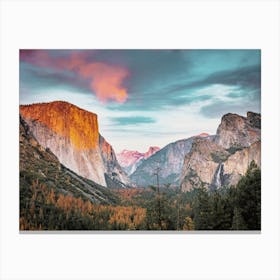 Sunset Over Yosemite Canvas Print