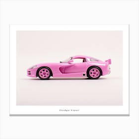 Toy Car Dodge Viper Pink Poster Canvas Print