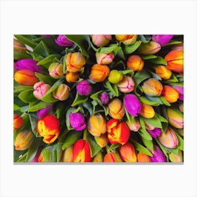 Tulips At Flower Shop Canvas Print