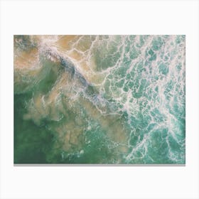 Green Ocean Scenery Canvas Print