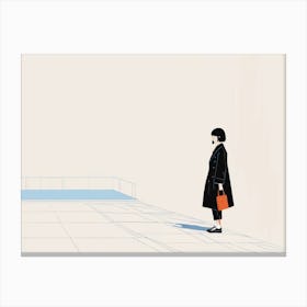 Woman In A Coat Canvas Print