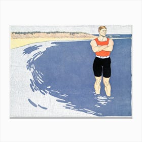 Man Standing In The Sea (1899), Edward Penfield Canvas Print